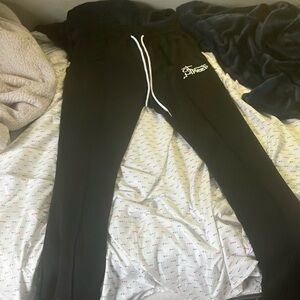 Black never worn stacked sweats